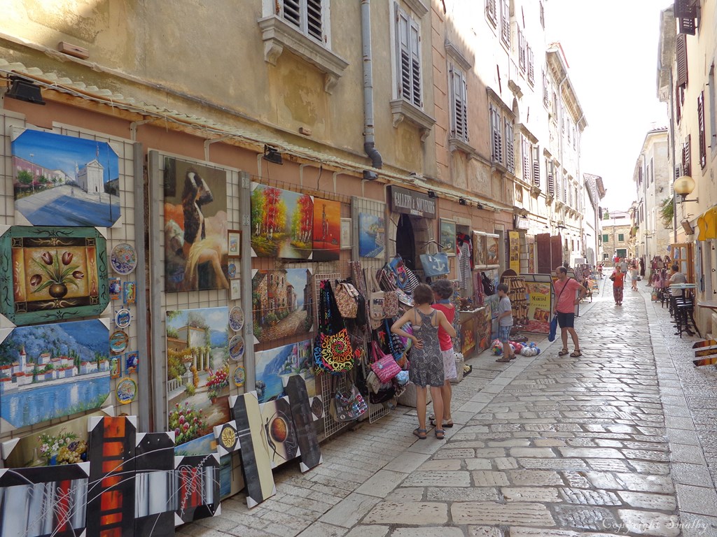 Porec Galleries in the old town Porec