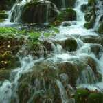 Plitvice lakes water running down