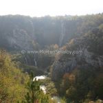 Plitvice view on the largest waterfall