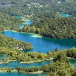 Plitvice waterfall airphoto